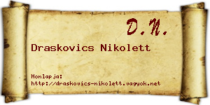 Draskovics Nikolett névjegykártya