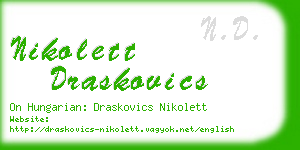 nikolett draskovics business card